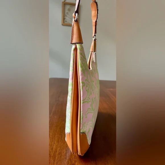 Vintage Coach Pink & Green Paisley Girlie Hobo Y2K 2001 - Picture 12 of 15